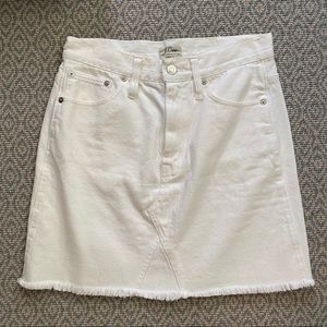 J Crew White Jean Skirt